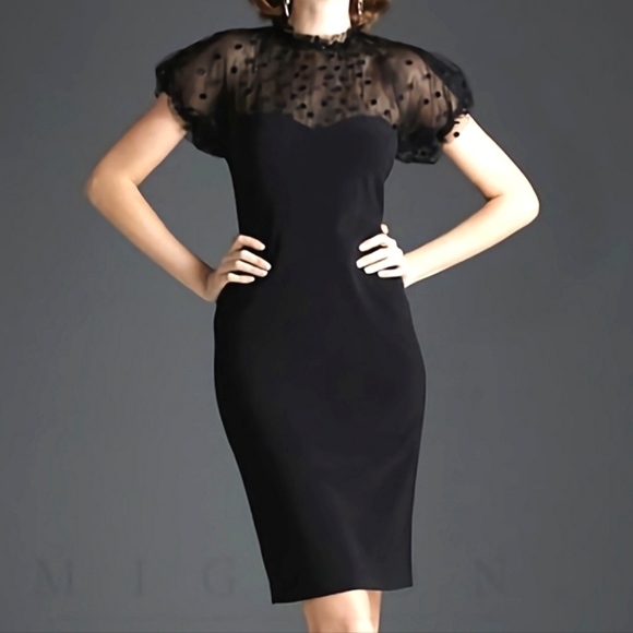 Mignon Dresses & Skirts - MIGNON black cocktail sheath dress vintage